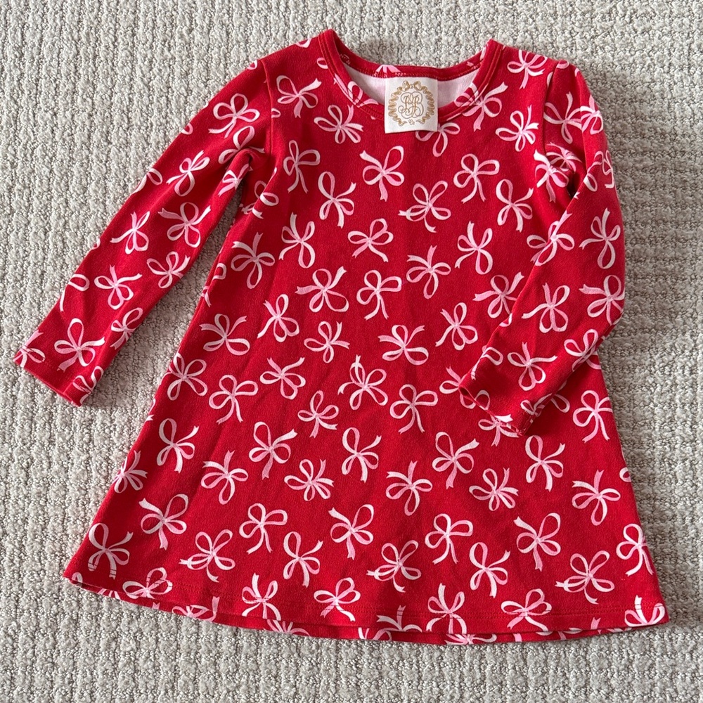 The Beaufort Bonnet Company Red Dress with White Floral Design